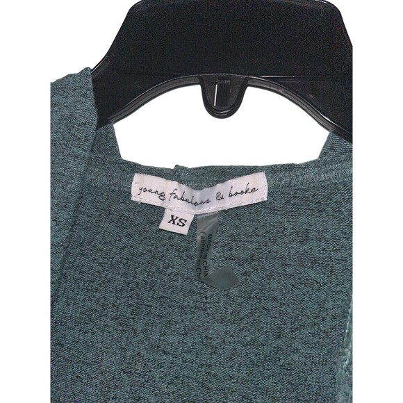 Young Fabulous & Broke • Oversized Hooded Ottawa Cardigan Sweater XS (B10) - Picture 2 of 5